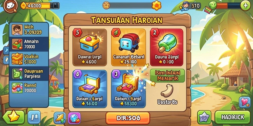 Screenshot menunjukkan grafis menawan dari game.