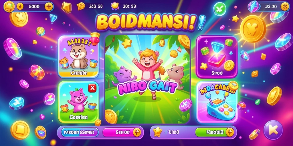 Screenshot aplikasi DEWI11 yang menunjukkan tampilan level menarik.